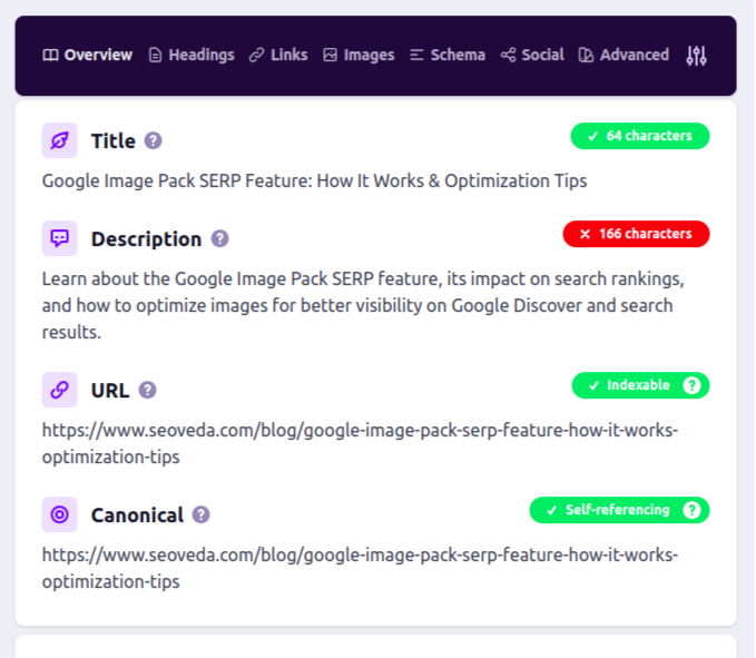 Detailed SEO Extension
