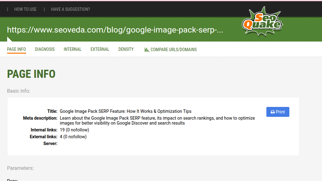 SEOQuake Extension
