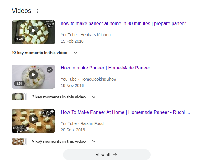 Video Results